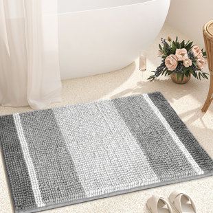 Buy Arbor Stripe Tassel Cotton Tufted Rug Grey & Ivory