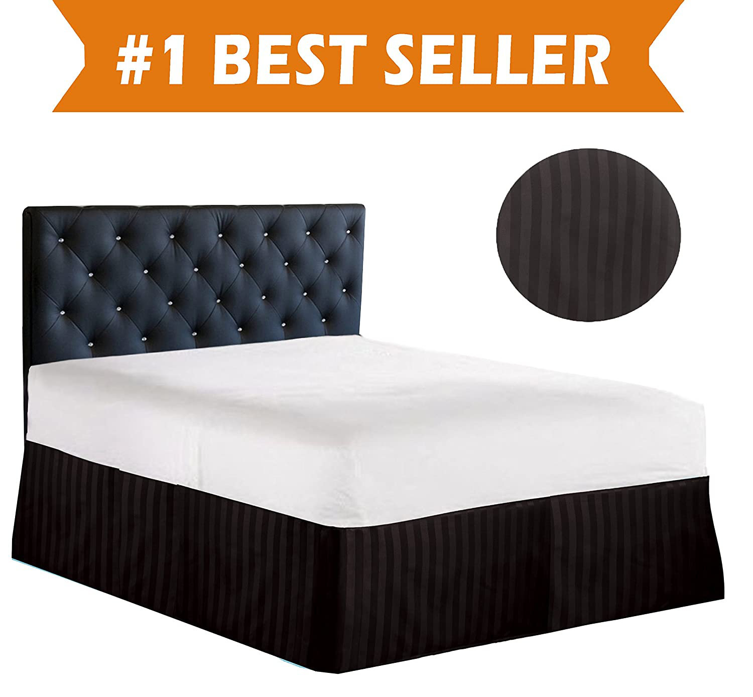 Jupe De Lit King Size Nobilité 78x80 Vert - Coton Piqué Pour L'Hiver