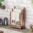 Freestanding Towel Rack for Bathroom, 3-Tier HIPS Blanket Ladder Holder, Floor Standing Drying Shelf with Bottom Storage, 35.8" H Towel Bar Stand for Spa, Pool, Bedroom, Brown-136978251