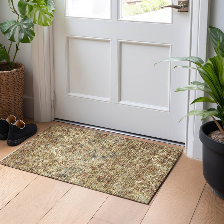 Premium Machine Washable Prisco Brown Rug