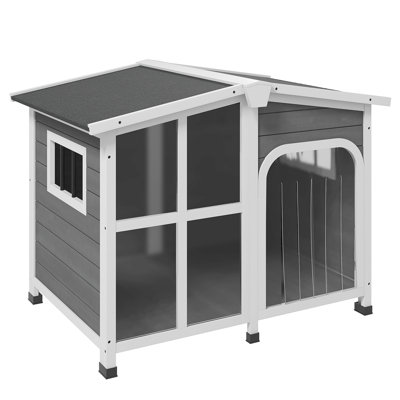 One Allium Way® Cabinwooden Dog House Pet House Outdoor And Indoor