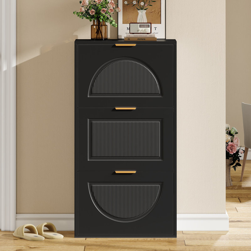 Shoe Storage Cabinet, Black