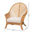 Fauteuil bohémien en rotin miel clair