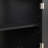 Black Cabinet For Bathroom With Adjustable Shelf And Middle Exposed Inner Drawer Storage In Top