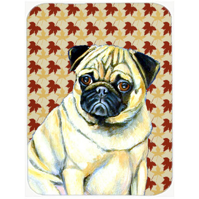 East Urban Home Pug Portrait Glass Cutting Board