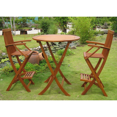 Etinosa Carmona 3 Piece Bar Height Dining Set by Lark Manor
