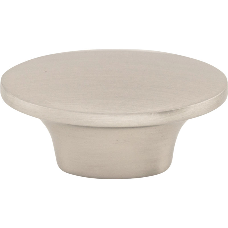 Dakota 1 1/2" Length Oval Knob, Brushed Satin Nickel