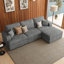  Bianca Wide Plush Corduroy 3-Seat L Shaped Modular Sofa with Storage-234176247-207764245