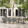 Mariene 8 - Person Metal Patio Dining Set with Rectangular Table , Cushions Included