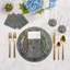 Sous-verres ronds en cuir végétalien gris succulent-119015392