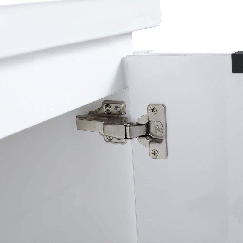 Meuble-lavabo à fermeture en douceur 60 po avec lavabo et tablettes