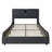 Luxurious Faux Leather Upholstered Platform Bed With Thickened Headboard, Bluetooth Speakers And RGB LED Light, No Box Spring Needed-289531541-289531547