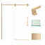 Porte de douche de grange coulissante sans cadre, verre transparent de 3/8 po, 59 po de largeur x 80 po de hauteur, par Transolide Teegan Plus-69322802