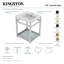 Lavabo console en laiton Kingston avec console en acier et tablette en verre Quadras Kingston-55319620