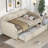 Upholstered Daybed With Trundle, Wood Slat Support,Upholstered Frame Sofa Bed-1520834694