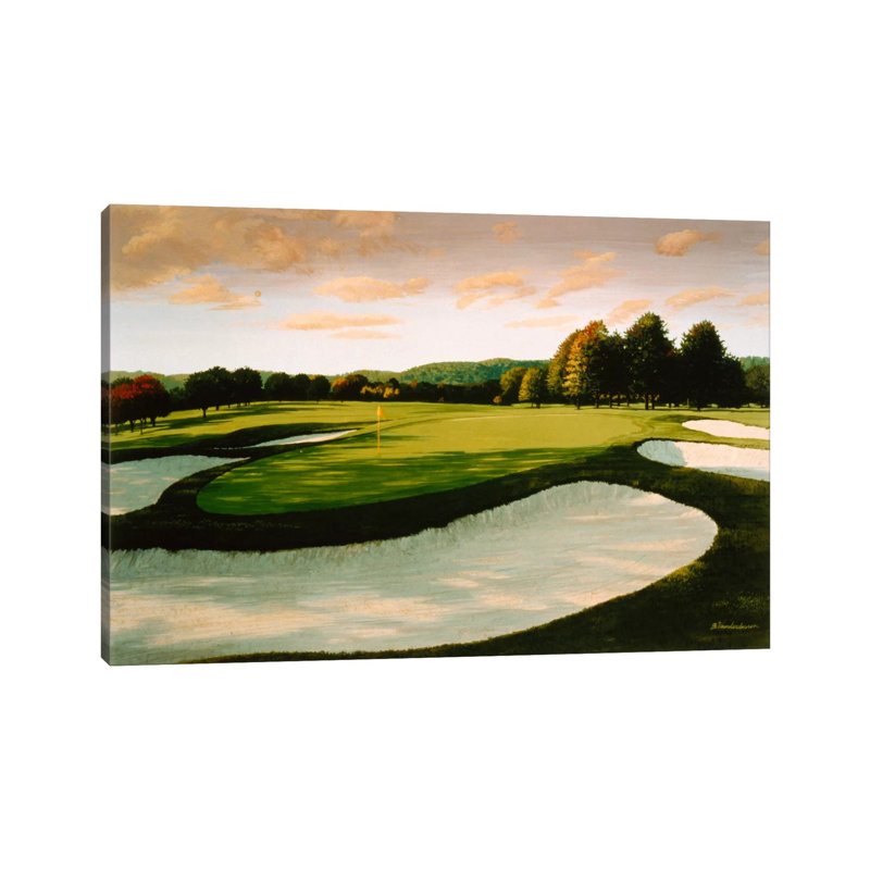 Golf Course 8 by William Vanderdasson - Painting on Canvas, Wrapped Canvas, 20.32 cm H x 30.48 cm W