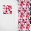 Rose et blanc Blockchain Blocks I - Rideau abstrait - Velours obscurcissant - 1 panneau-107563371
