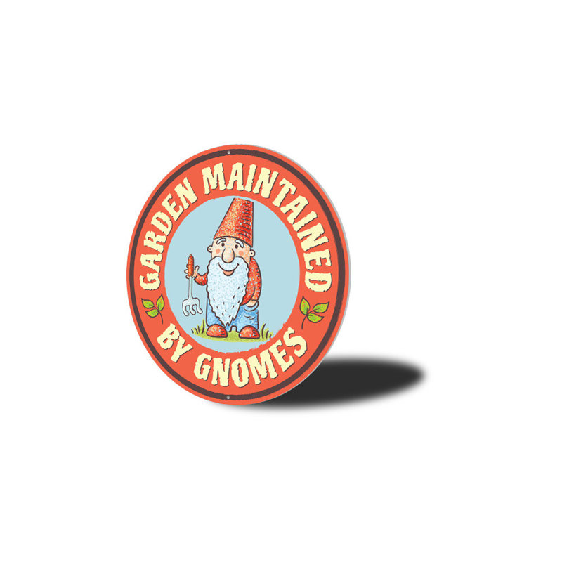 Plaque gnome en aluminium, H 18 po x l 18 po x P 0,06 po