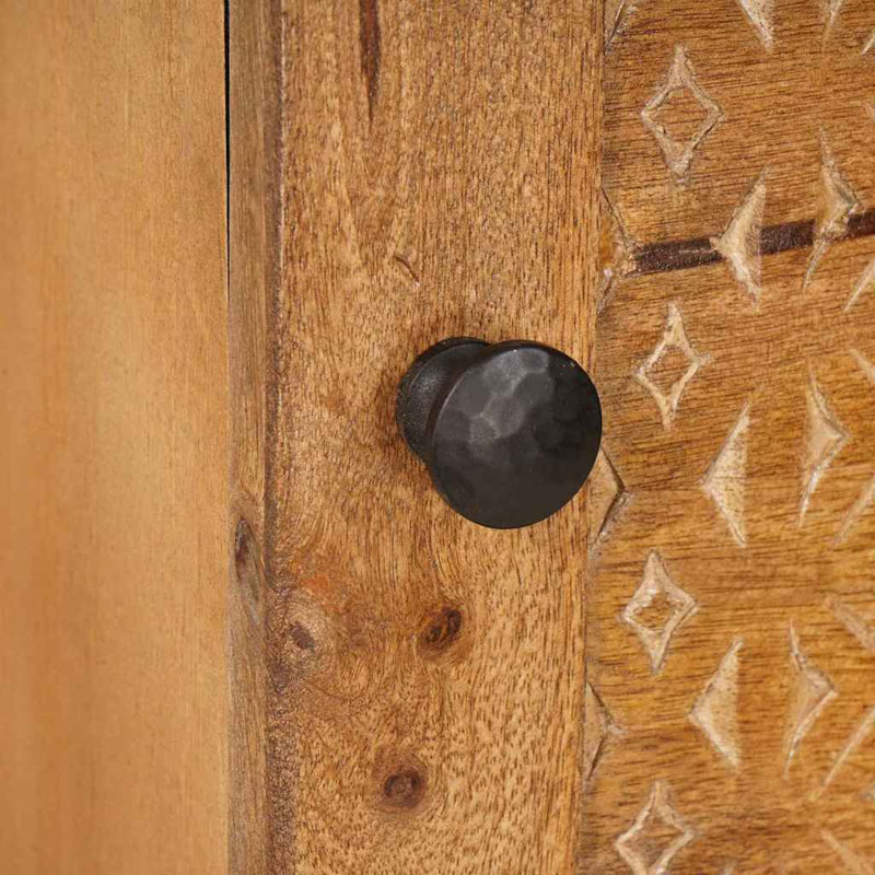 Solid Wood Rectangle Accent Cabinet, Brown