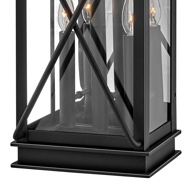 Montecito Black 1 - Bulb Outdoor Wall Lantern, 22"H x 10"W x 8.75"D
