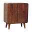 Mini armoire en bois classique, 2 tablettes, châtaignier, brun