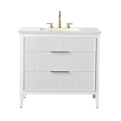 Bilroy 36'' Single Bathroom Vanity with Engineered Stone Top