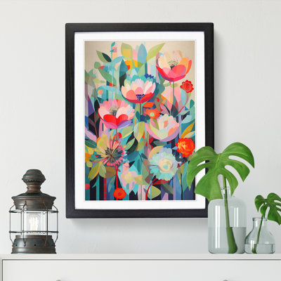 FRM-V0523-953X Flowers Orphism Style Vol.6 - Picture Frame Print