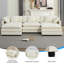 Ensemble de canapé surdimensionné en U de 112,6 po à 5 places, canapé en chenille avec coussins double couche et dossiers ergonomiques-1903168079