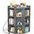 Wooden Cubby Corner Bookshelf With 9 Cubes-1169135800