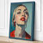 Woman in Red Modern - Wrapped Canvas-1344785541-1344785530