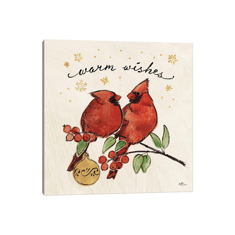 Christmas Lovebirds IX by Janelle Penner - Wrapped Canvas Print, 45.72 cm H x 45.72 cm W x 3.175 cm D