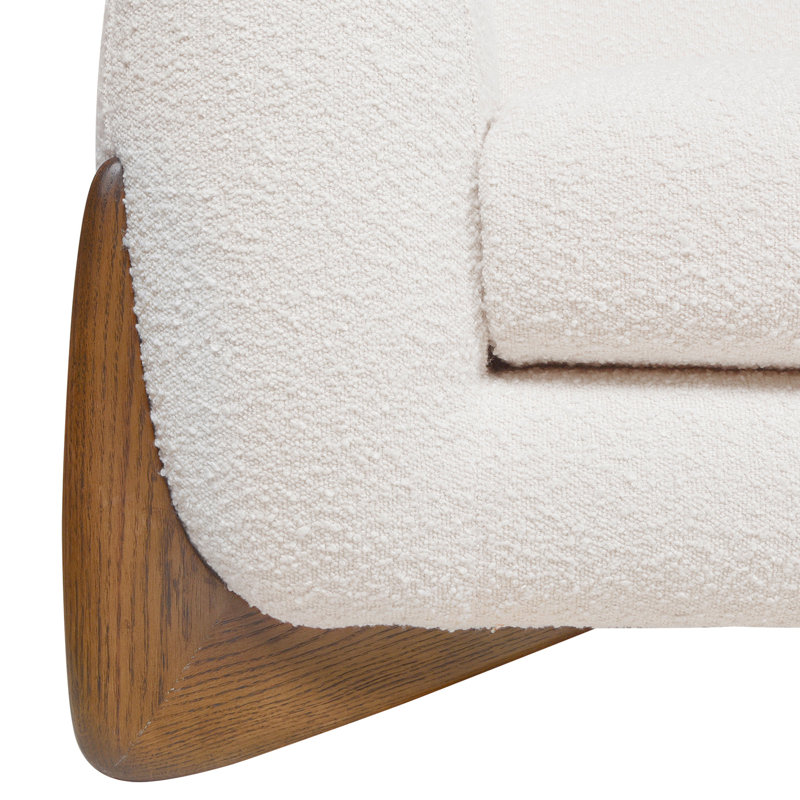 Amala Upholstered 90.5'' Sofa, Ivory Boucle