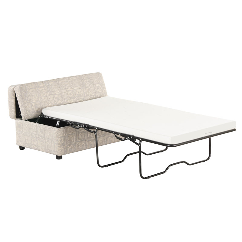 Repose-pieds avec rangement Thormod, Lin beige