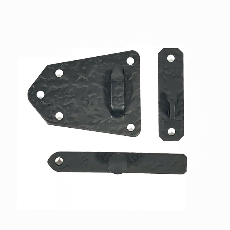 Matte Black Iron Rustic Cabinet Gate Latch