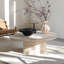 Table basse en pierre naturelle jaune crème