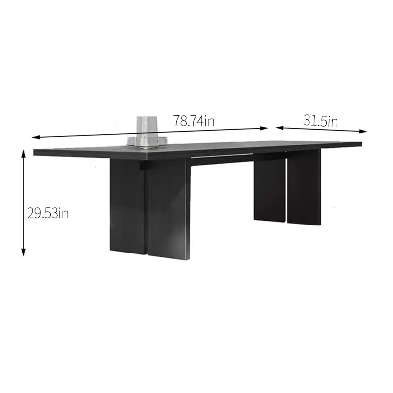 Table de salle à manger Meiya, L 31,5 po x L 78,74 po