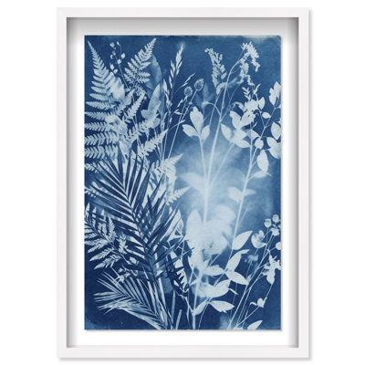 Blue Foliage II Print by Oliver Gal