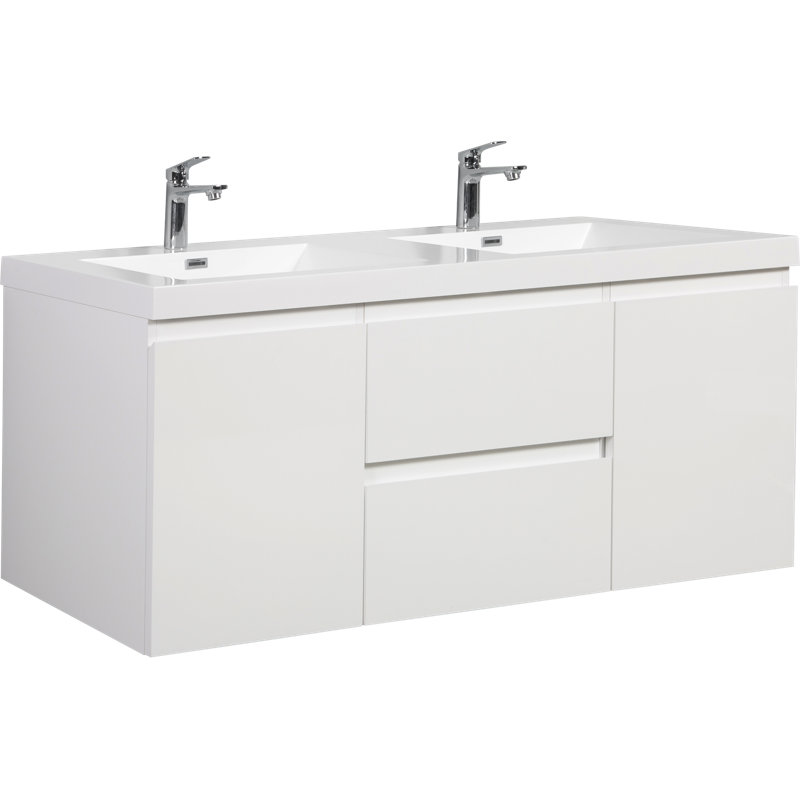 Meuble-lavabo double avec plateau Agna 59,06