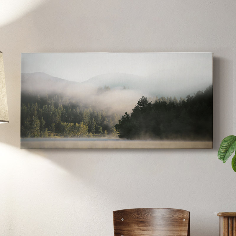 Misty Serenity - Toile tendue avec châssis - Prêt à accrocher, H 20 po x l 40 po