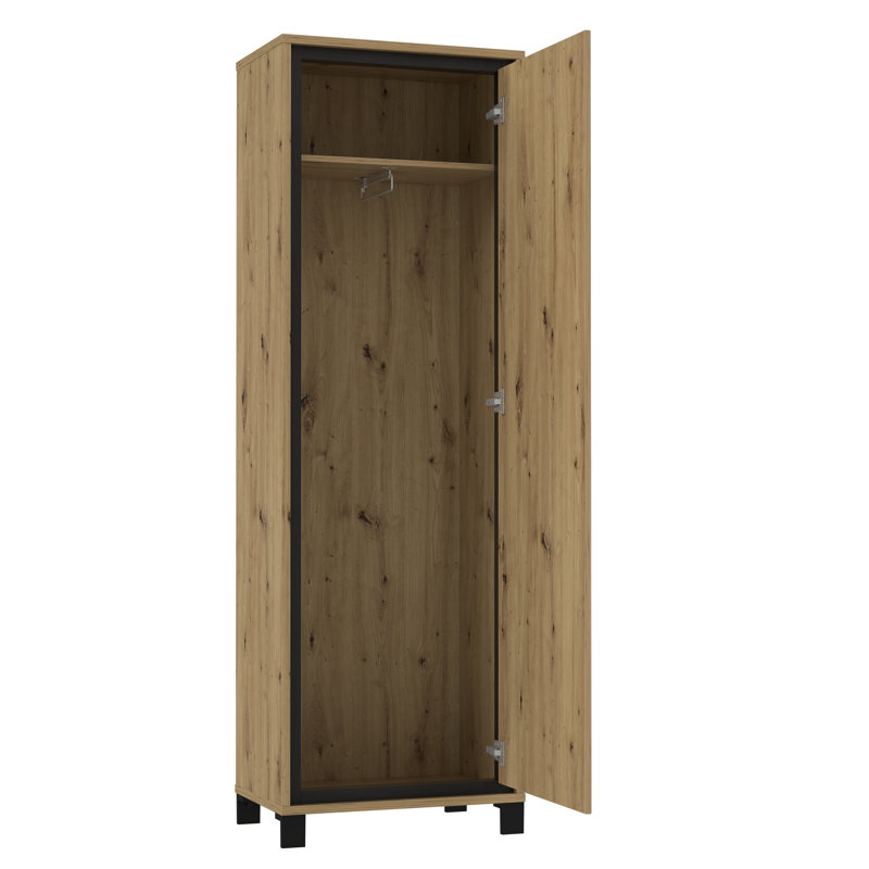 Crespin 1 Door Manufactured Wood Wardrobe
