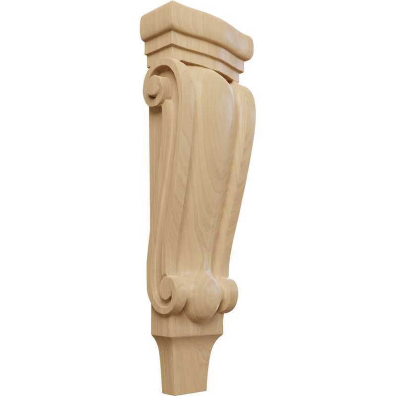 Corbeille en bois de pilastre moyen moyen l 5 1/8 po x P 2 3/8 po x H 15 1/2 po (paquet de 6), Cerisier