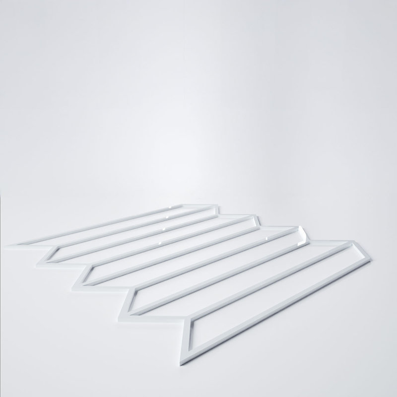 Conroe Decorative Fretwork Acrylic Wall Panels, Small, 11 3/8"W x 11 3/8"H x 1/8"T, White, 11.38" H x 11.375" W x 0.125" D