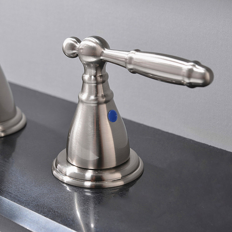 2-handle Bathroom Faucet with Drain Assembly, Brushed Nickel