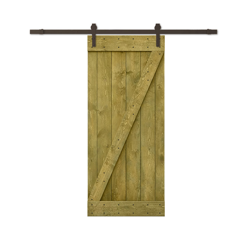 Porte de grange à panneaux K Series, 42" x 84", Oil Rubbed Bronze, Blanc pur