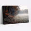 Art mural sur toile, "Red Fox Walking in Misty Autumn Forest"-133555860