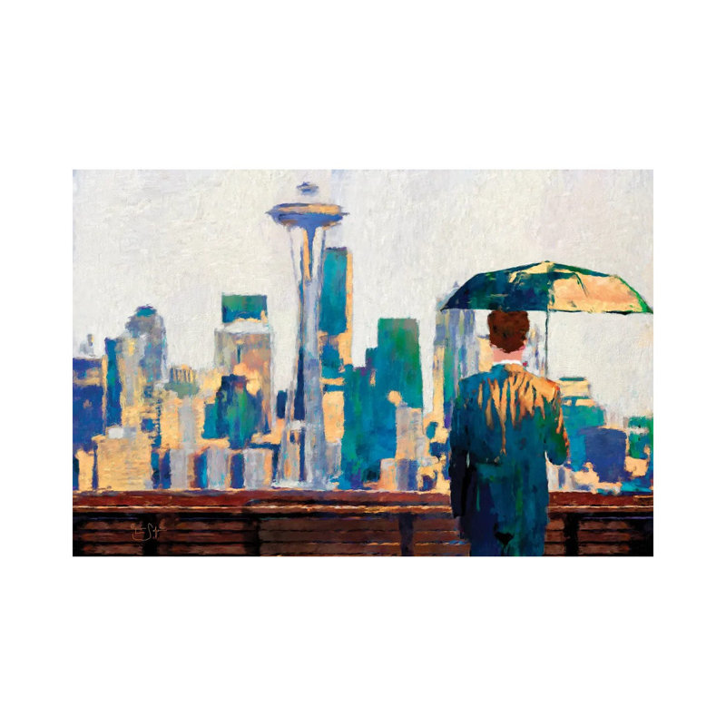Seattle View - Wrapped Canvas Painting, 66.04 cm H x 45.72 cm W x 3.175 cm D