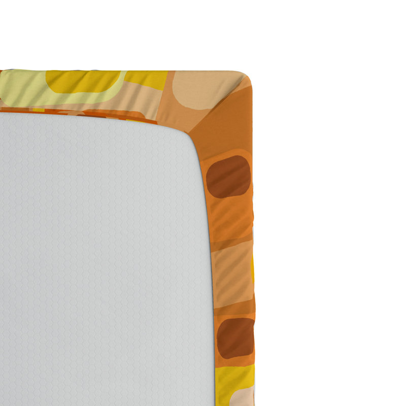 Microfiber Geometric Fitted Sheet, Queen Fitted Sheet