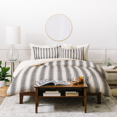 Modern & Contemporary Polyester Striped Duvet Cover