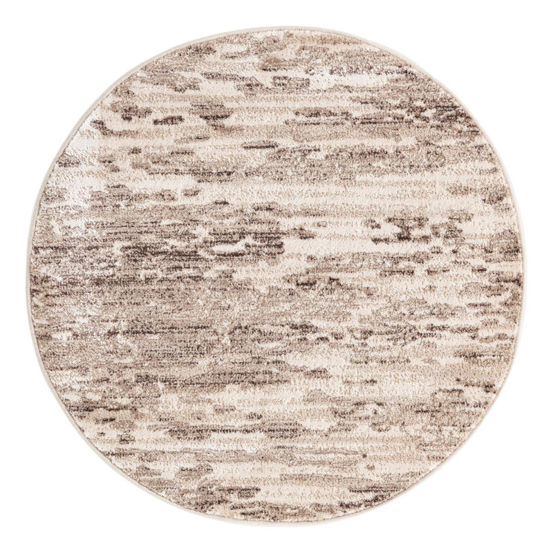 Perillo Abstract Indoor Rug, Round 3'
