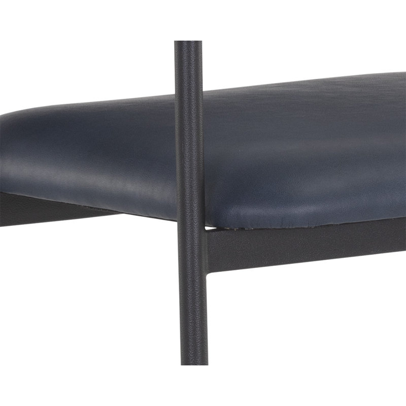 Brenan Upholstered Bar Stool with Metal Frame, Brown, Bar Stool (29.5” Seat Height)